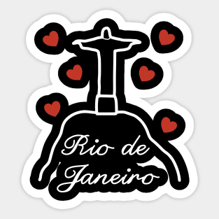 Rio de Janeiro with heart love summer travel vintage Sticker